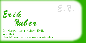 erik nuber business card